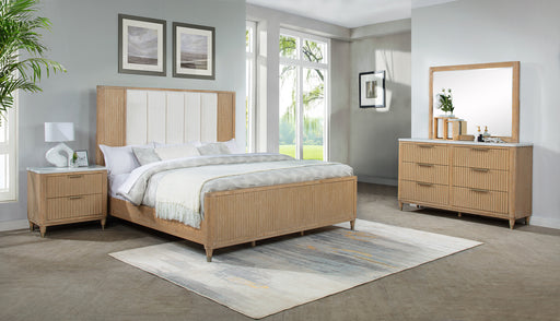 Kira 6pc Queen Bedroom Set - Cerused Natural - FAMSA Furniture (TX)