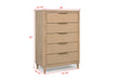 Kira 5 Drawer Chest - Cerused Natural - FAMSA Furniture (TX)