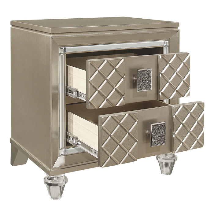 Loudon 4pc Set (TB+NS+DR+MR) in Gold/Silver/Champagne - B1515T-1*4 - FAMSA Furniture (TX)