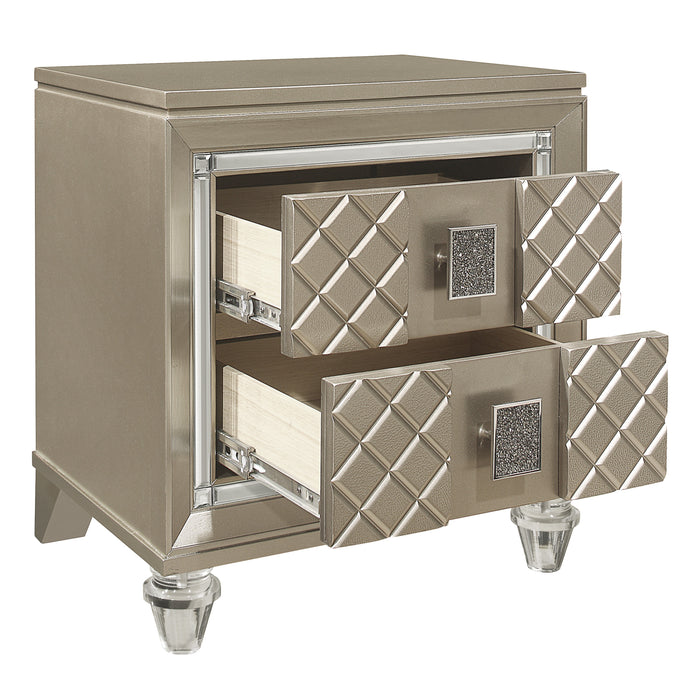 Loudon Nightstand in Gold/Silver/Champagne - B1515-4 - FAMSA Furniture (TX)