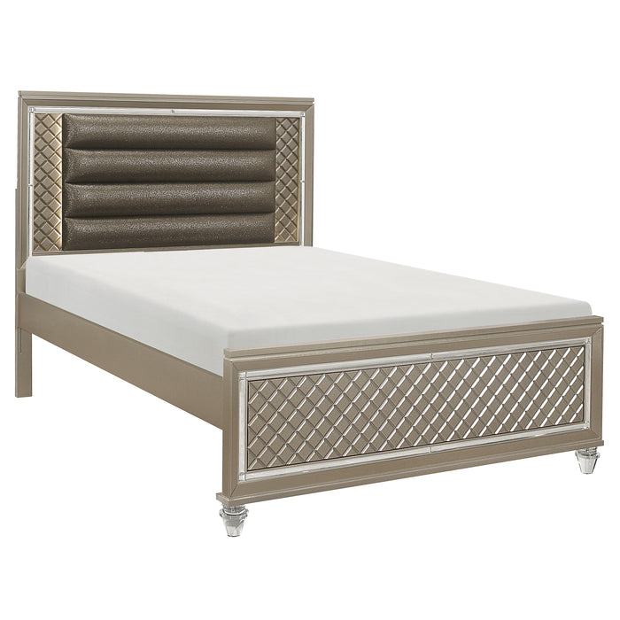 Loudon Full Platform Bed in Gold/Silver/Champagne - B1515F-1 - FAMSA Furniture (TX)