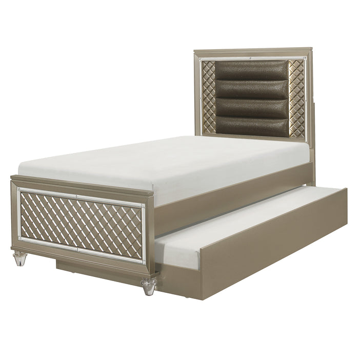 Loudon Trundle/Toybox in Gold/Silver/Champagne - B1515-R - FAMSA Furniture (TX)
