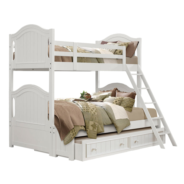 Clementine (4) Twin/Full Bunk Bed in White - B1799-1F* - FAMSA Furniture (TX)