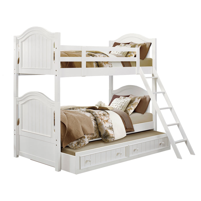 Clementine (3) Twin/Twin Bunk Bed in White - B1799-1* - FAMSA Furniture (TX)