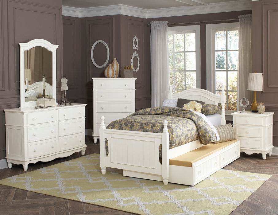 Clementine Full Platform Bed with Twin Trundle in White - B1799F-1R - FAMSA Furniture (TX)