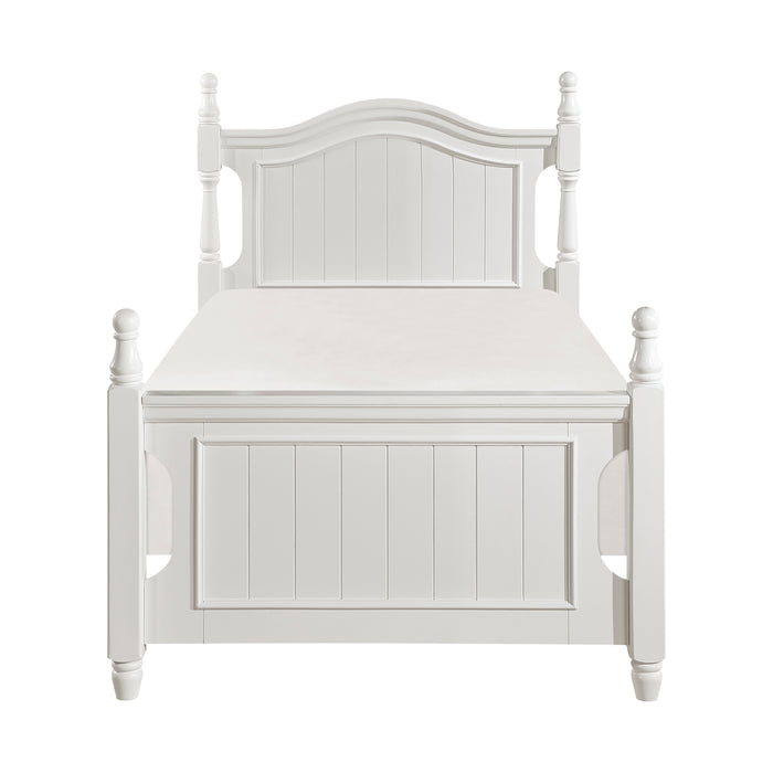 Clementine Twin Platform Bed with Twin Trundle in White - B1799T-1R - FAMSA Furniture (TX)