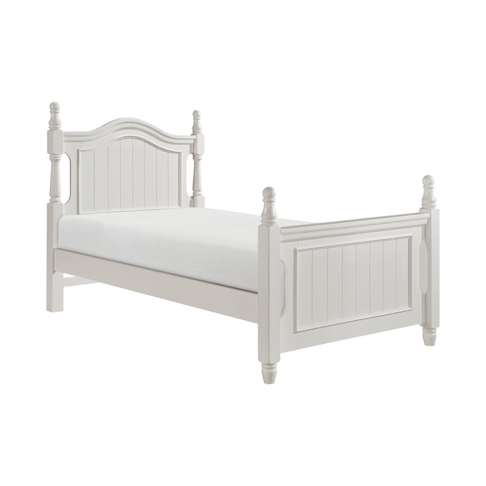 Clementine Twin Platform Bed with Twin Trundle in White - B1799T-1R - FAMSA Furniture (TX)
