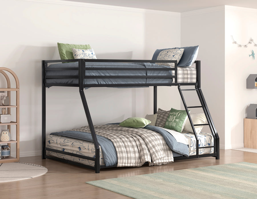 Jovie Twin/Full Bunk Bed in Black - B2010BKTF-1 - FAMSA Furniture (TX)