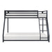 Jovie Twin/Full Bunk Bed in Black - B2010BKTF-1 - FAMSA Furniture (TX)
