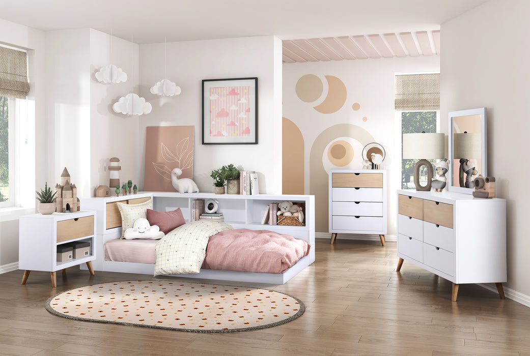 Asker Nightstand in Brown/White - B2012-4 - FAMSA Furniture (TX)