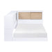 Asker (4) Twin Bookcase Corner Bed in Brown/White - B2012BCT-1BC* - FAMSA Furniture (TX)