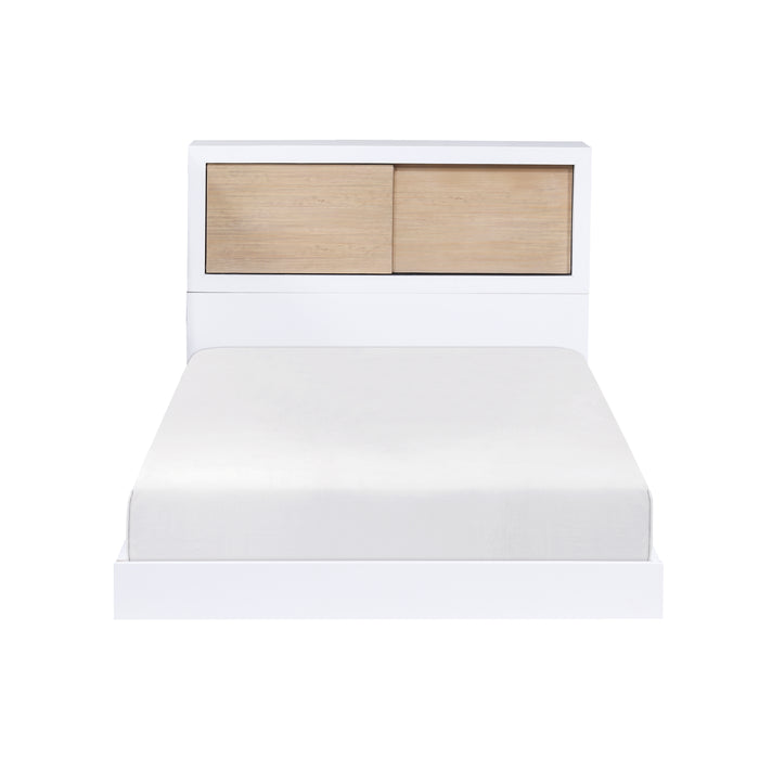 Asker (3) Twin Bookcase Bed in Brown/White - B2012BCT-1* - FAMSA Furniture (TX)