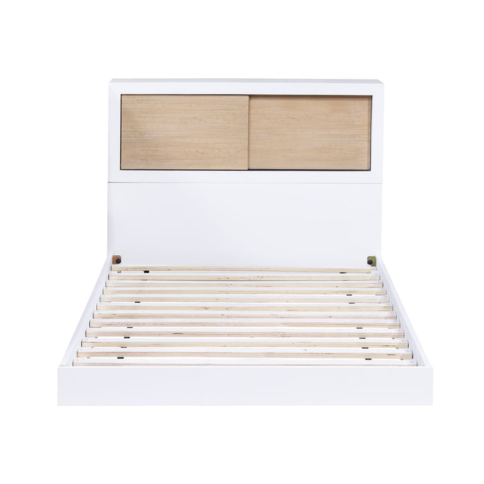 Asker (3) Twin Bookcase Bed in Brown/White - B2012BCT-1* - FAMSA Furniture (TX)