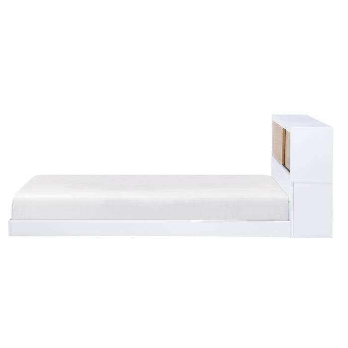 Asker (3) Twin Bookcase Bed in Brown/White - B2012BCT-1* - FAMSA Furniture (TX)