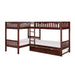 Rowe (4) Corner Bunk Bed with Twin Trundle in Cherry - B2013CNDC-1R* - FAMSA Furniture (TX)