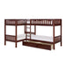 Rowe (4) Corner Bunk Bed with Storage Boxes in Cherry - B2013CNDC-1T* - FAMSA Furniture (TX)