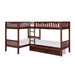 Rowe (4) Corner Bunk Bed with Storage Boxes in Cherry - B2013CNDC-1T* - FAMSA Furniture (TX)