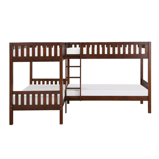 Rowe (3) Corner Bunk Bed in Cherry - B2013CNDC-1* - FAMSA Furniture (TX)