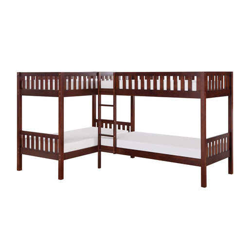 Rowe (3) Corner Bunk Bed in Cherry - B2013CNDC-1* - FAMSA Furniture (TX)