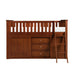 Rowe (5) Low Loft Bunk with Bookcase and Dresser in Natural/Pine - B2013LLDC-1*BCDR - FAMSA Furniture (TX)