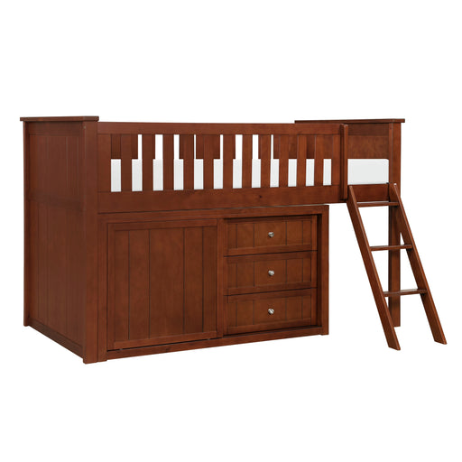 Rowe (4) Low Loft Bunk with Dresser in Natural/Pine - B2013LLDC-1*DR - FAMSA Furniture (TX)