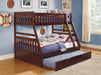 Rowe (4) Twin/Full Bunk Bed with Twin Trundle in Cherry - B2013TFDC-1*R - FAMSA Furniture (TX)