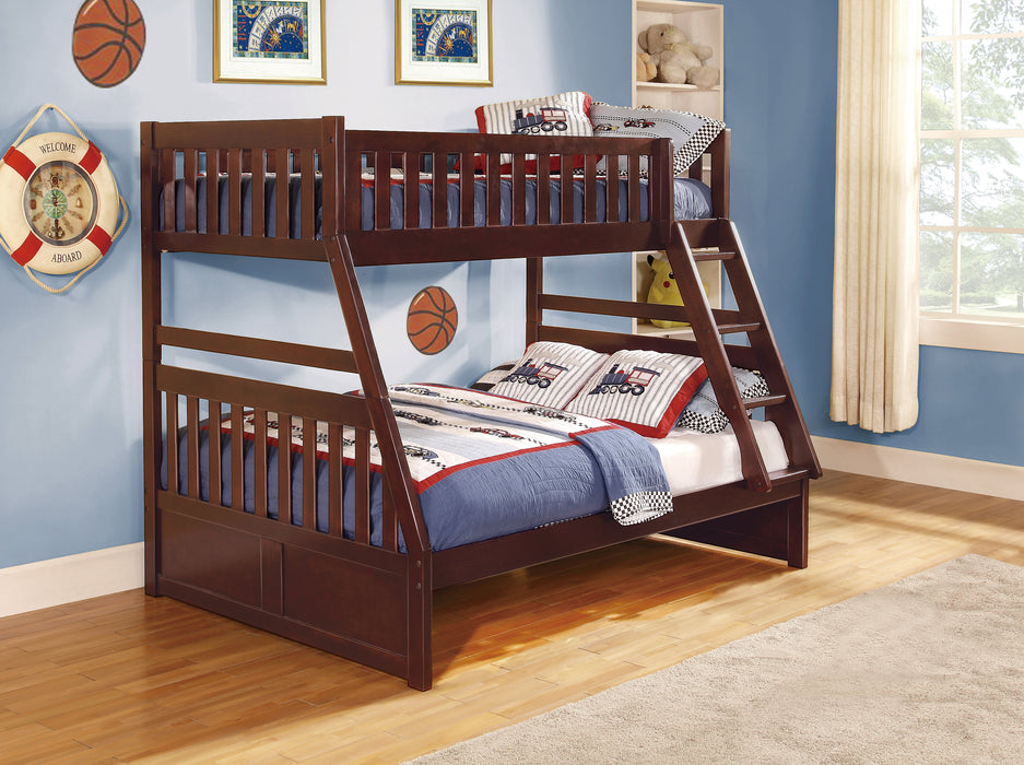 Rowe (3) Twin/Full Bunk Bed in Cherry - B2013TFDC-1* - FAMSA Furniture (TX)
