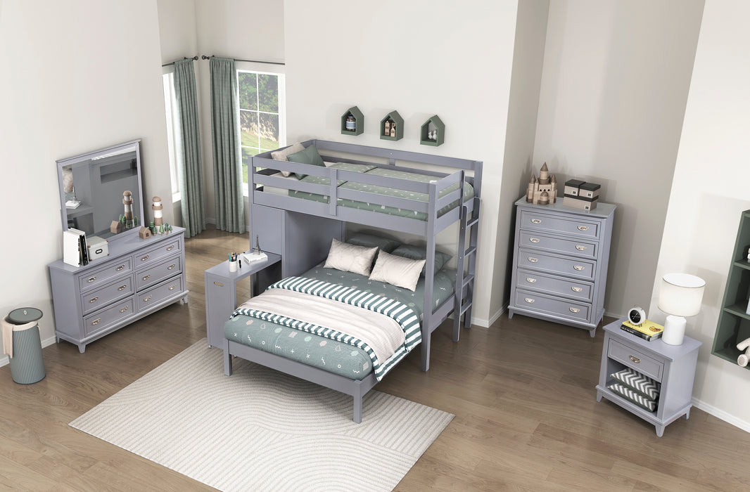 Sloane Full Bookcase Bed Headboard & Desk & Stool