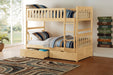 Bartly (4) Twin/Twin Bunk Bed with Storage Boxes in Natural - B2043-1*T - FAMSA Furniture (TX)
