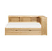 Bartly (4) Twin Bookcase Corner Bed with Twin Trundle in Natural - B2043BC-1BCR* - FAMSA Furniture (TX)