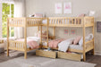 Bartly (4) Corner Bunk Bed with Storage Boxes in Natural - B2043CN-1T* - FAMSA Furniture (TX)