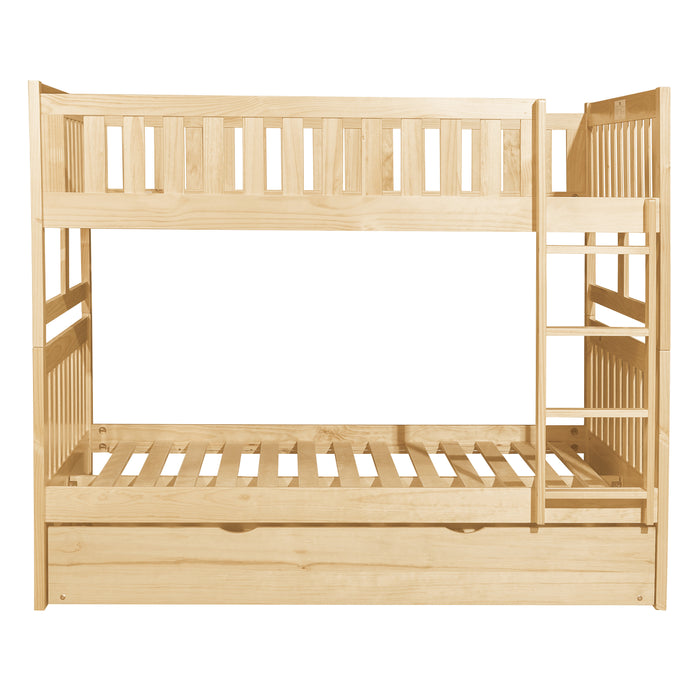 Bartly (4) Full/Full Bunk Bed with Twin Trundle in Natural - B2043FF-1*R - FAMSA Furniture (TX)