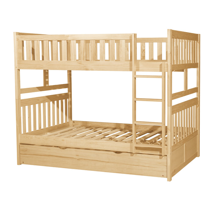 Bartly (4) Full/Full Bunk Bed with Twin Trundle in Natural - B2043FF-1*R - FAMSA Furniture (TX)