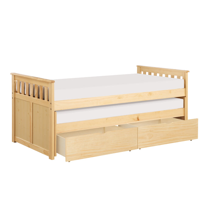 Bartly (4) Twin/Twin Bed with Storage Boxes in Natural - B2043RT-1T* - FAMSA Furniture (TX)