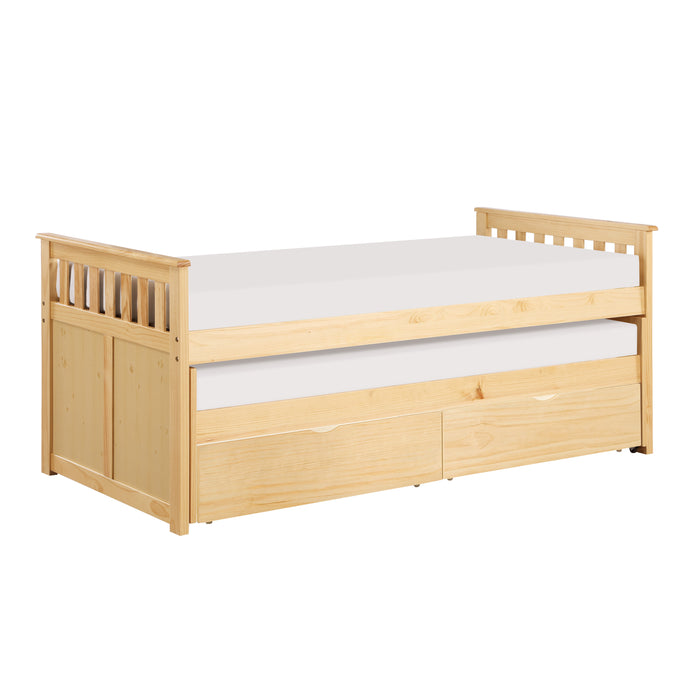 Bartly (4) Twin/Twin Bed with Storage Boxes in Natural - B2043RT-1T* - FAMSA Furniture (TX)