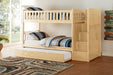 Bartly (5) Twin/Twin Step Bunk Bed with Twin Trundle in Natural - B2043SB-1*R - FAMSA Furniture (TX)