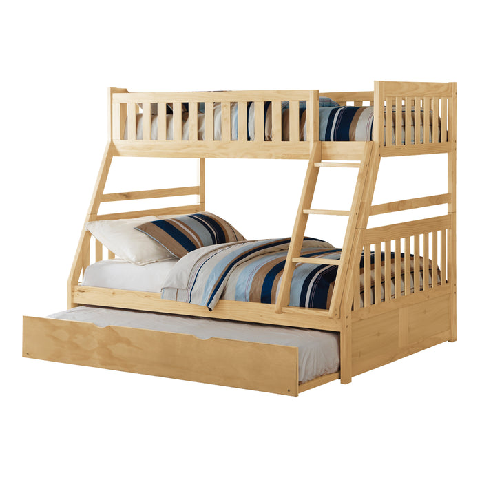 Bartly (4) Twin/Full Bunk Bed with Twin Trundle in Natural - B2043TF-1*R - FAMSA Furniture (TX)