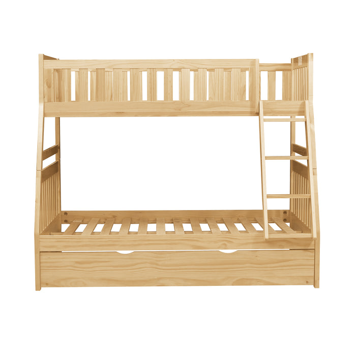 Bartly (4) Twin/Full Bunk Bed with Twin Trundle in Natural - B2043TF-1*R - FAMSA Furniture (TX)