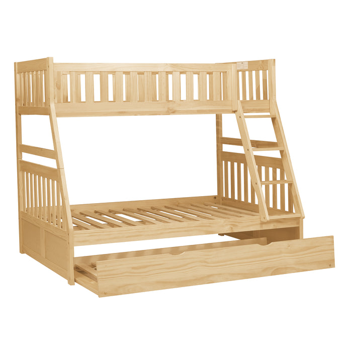 Bartly (4) Twin/Full Bunk Bed with Twin Trundle in Natural - B2043TF-1*R - FAMSA Furniture (TX)