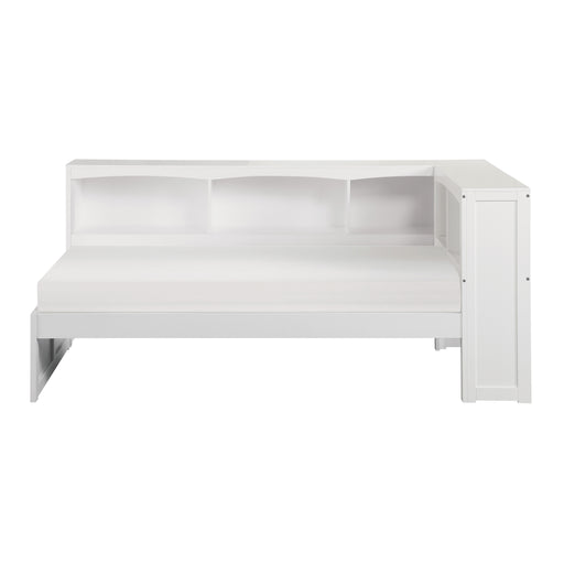 Galen (3) Twin Bookcase Corner Bed in White - B2053BCW-1BC* - FAMSA Furniture (TX)