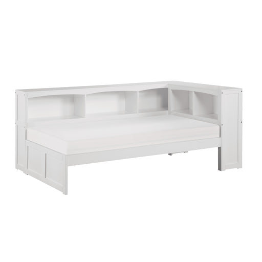 Galen (3) Twin Bookcase Corner Bed in White - B2053BCW-1BC* - FAMSA Furniture (TX)