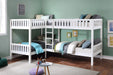 Galen (3) Corner Bunk Bed in White - B2053CNW-1* - FAMSA Furniture (TX)
