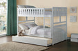 Galen (4) Full/Full Bunk Bed with Twin Trundle in White - B2053FFW-1*R - FAMSA Furniture (TX)