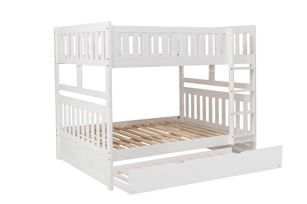 Galen (4) Full/Full Bunk Bed with Twin Trundle in White - B2053FFW-1*R - FAMSA Furniture (TX)