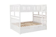 Galen (4) Full/Full Bunk Bed with Twin Trundle in White - B2053FFW-1*R - FAMSA Furniture (TX)