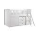 Galen (5) Low Loft Bunk with Bookcase and Dresser in White - B2053LLW-1*BCDR - FAMSA Furniture (TX)
