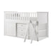 Galen (5) Low Loft Bunk with Bookcase and Dresser in White - B2053LLW-1*BCDR - FAMSA Furniture (TX)