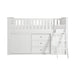 Galen (5) Low Loft Bunk with Bookcase and Dresser in White - B2053LLW-1*BCDR - FAMSA Furniture (TX)
