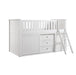 Galen (5) Low Loft Bunk with Bookcase and Dresser in White - B2053LLW-1*BCDR - FAMSA Furniture (TX)