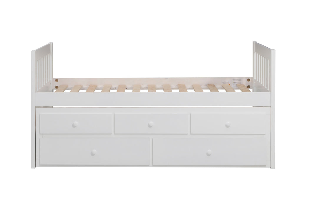 Galen (2) Twin/Twin Trundle Bed in White - B2053PRW-1* - FAMSA Furniture (TX)